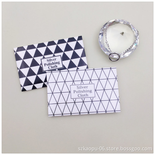 Wholesale Paper Envelope Packed Color Mixed Suede Fabric Anti-Oxidation Cleaner Polishing Nano Jewelry Silver Cleaning Cloth